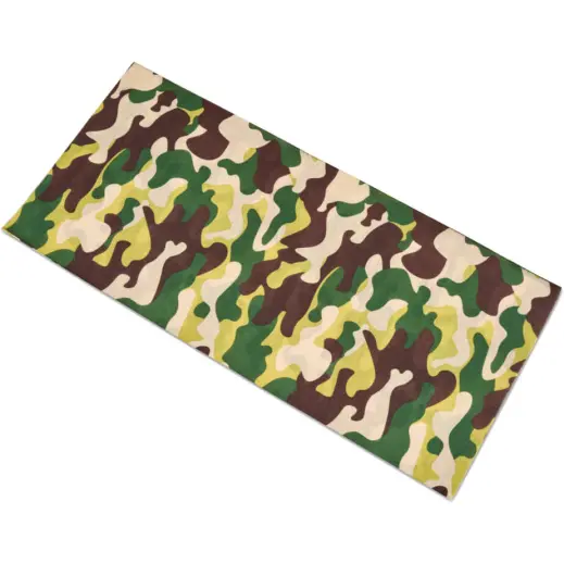 Kids Camo Flexi Tubular Bandana Green Flat